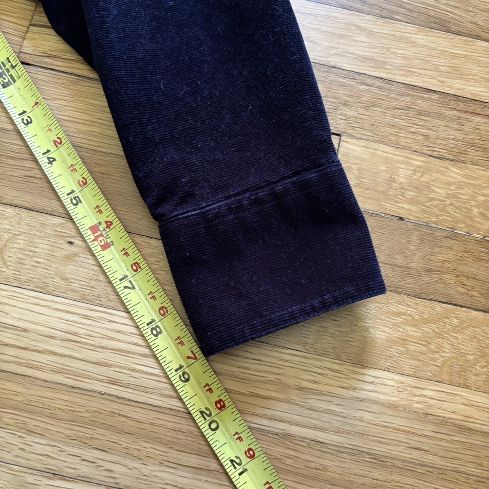 VTG Woolrich Corduroy Navy Blue Button Up Shirt Shacket Men's Large 100% Cotton - Picture 8 of 10